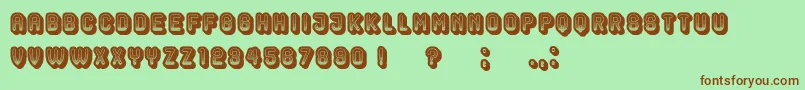 HocusPocus Font – Brown Fonts on Green Background