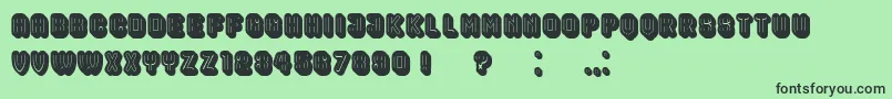 HocusPocusFilled Font – Black Fonts on Green Background