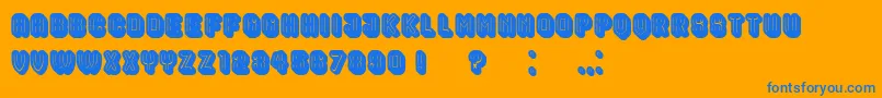 HocusPocusFilled Font – Blue Fonts on Orange Background