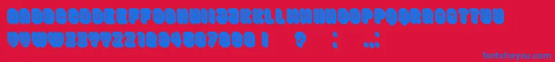 HocusPocusFilled Font – Blue Fonts on Red Background