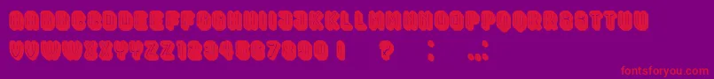 HocusPocusFilled Font – Red Fonts on Purple Background