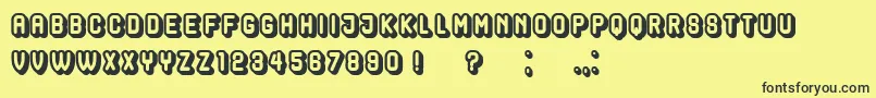 HocusPocusHollow Font – Black Fonts on Yellow Background