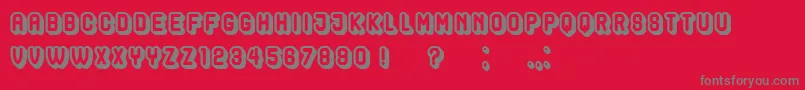 HocusPocusHollow Font – Gray Fonts on Red Background