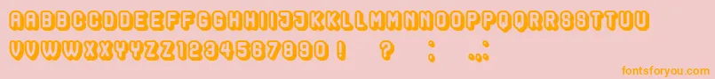 HocusPocusHollow Font – Orange Fonts on Pink Background