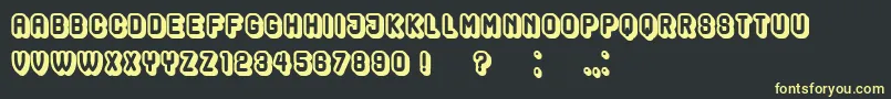 HocusPocusHollow Font – Yellow Fonts on Black Background