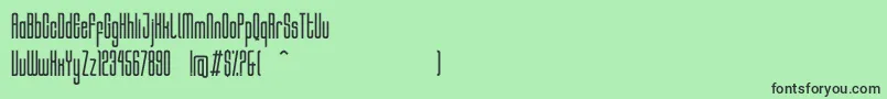 Fonte HocusRegular – fontes pretas em um fundo verde