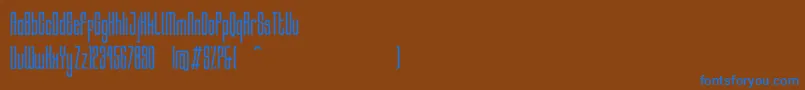 HocusRegular Font – Blue Fonts on Brown Background