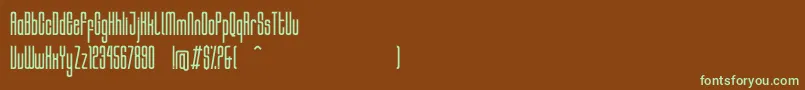 HocusRegular Font – Green Fonts on Brown Background