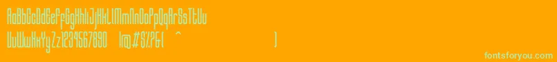 HocusRegular Font – Green Fonts on Orange Background