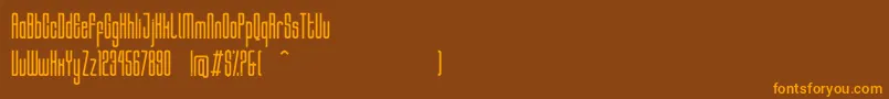 HocusRegular Font – Orange Fonts on Brown Background