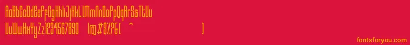 HocusRegular Font – Orange Fonts on Red Background