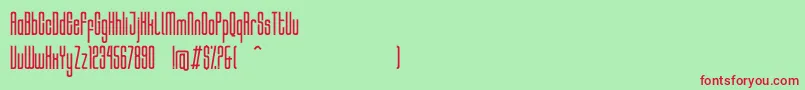 HocusRegular Font – Red Fonts on Green Background