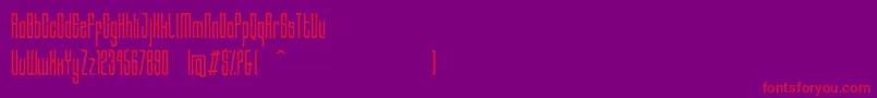 HocusRegular Font – Red Fonts on Purple Background