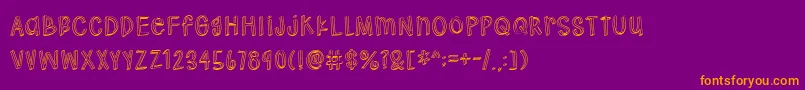 Hodgepodgery 3D Font – Orange Fonts on Purple Background