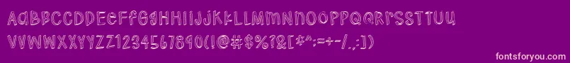 Hodgepodgery 3D Font – Pink Fonts on Purple Background