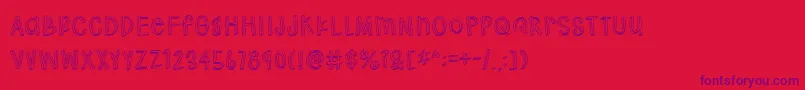 Hodgepodgery 3D Font – Purple Fonts on Red Background