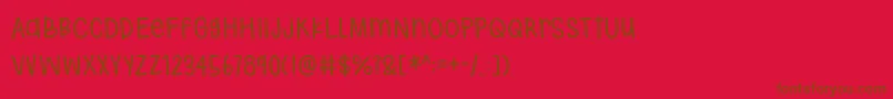 Hodgepodgery DEMO Font – Brown Fonts on Red Background