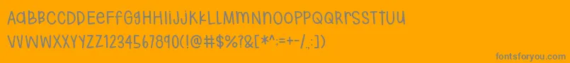 Hodgepodgery DEMO Font – Gray Fonts on Orange Background