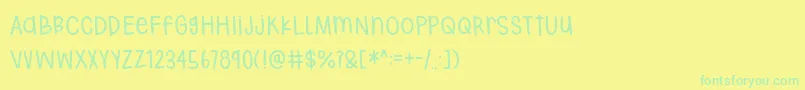 Hodgepodgery DEMO Font – Green Fonts on Yellow Background