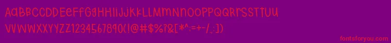 Hodgepodgery DEMO Font – Red Fonts on Purple Background