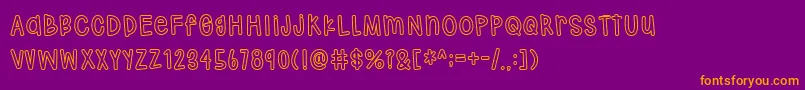 Hodgepodgery Outline Font – Orange Fonts on Purple Background