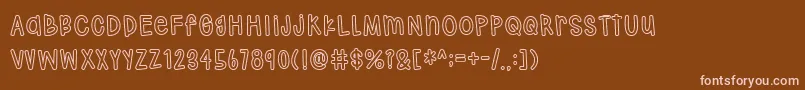 Hodgepodgery Outline Font – Pink Fonts on Brown Background
