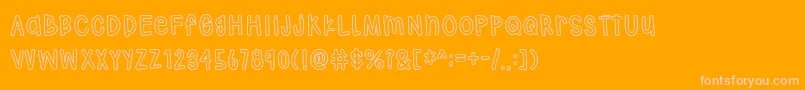 Hodgepodgery Outline Font – Pink Fonts on Orange Background