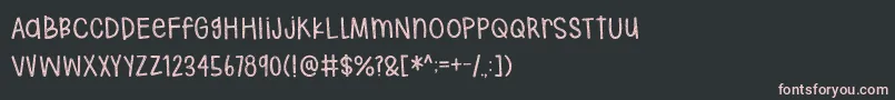 Шрифт Hodgepodgery Sketched – розовые шрифты на чёрном фоне