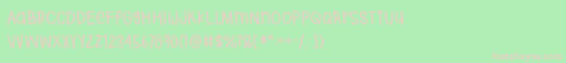 Hodgepodgery Sketched Font – Pink Fonts on Green Background