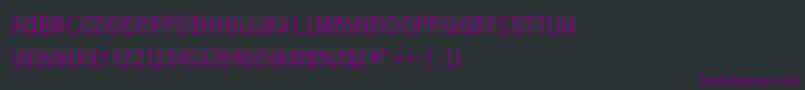 Шрифт Hodgepodgery Sketched – фиолетовые шрифты на чёрном фоне