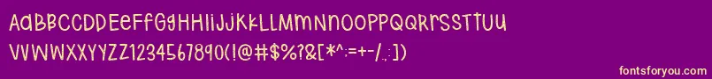 Czcionka Hodgepodgery Sketched – żółte czcionki na fioletowym tle
