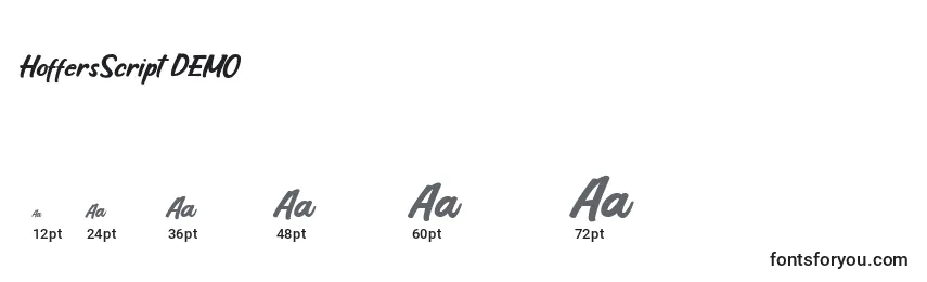 HoffersScript DEMO Font Sizes