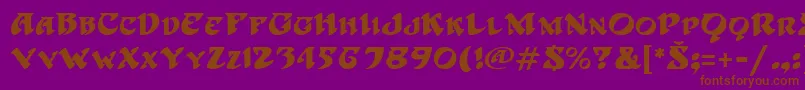 hoffmann Font – Brown Fonts on Purple Background