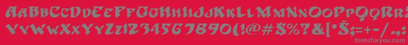 hoffmann Font – Gray Fonts on Red Background