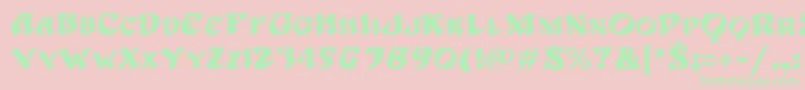 hoffmann Font – Green Fonts on Pink Background