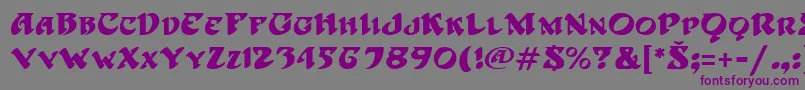 hoffmann Font – Purple Fonts on Gray Background