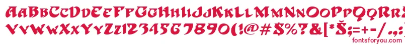 フォントhoffmann – 白い背景に赤い文字