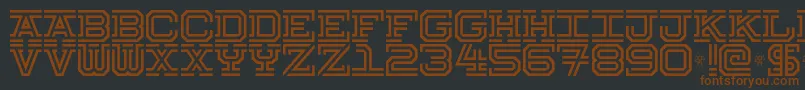 Hokjesgeest-fontti – ruskeat fontit mustalla taustalla