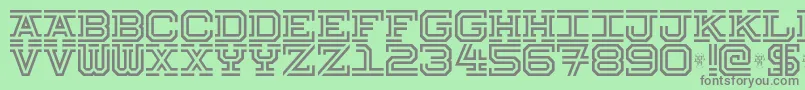 Hokjesgeest Font – Gray Fonts on Green Background