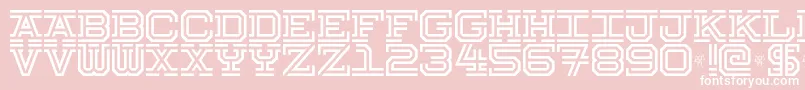 Hokjesgeest-fontti – valkoiset fontit vaaleanpunaisella taustalla