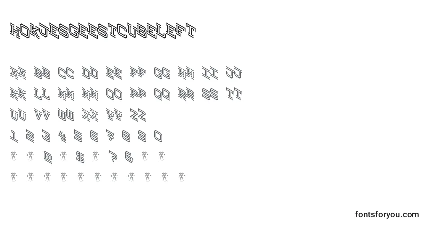 HokjesgeestCubeLeft Font – alphabet, numbers, special characters
