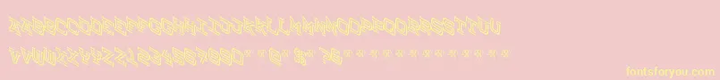 HokjesgeestCubeLeft Font – Yellow Fonts on Pink Background