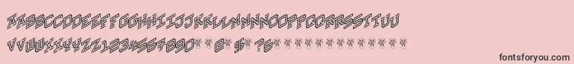 HokjesgeestCubeRight Font – Black Fonts on Pink Background