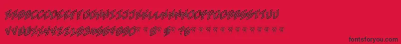 HokjesgeestCubeRight Font – Black Fonts on Red Background