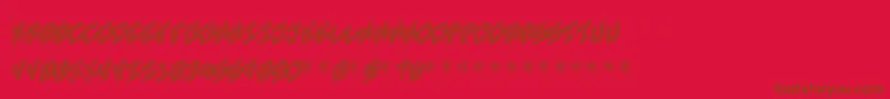 HokjesgeestCubeRight-fontti – ruskeat fontit punaisella taustalla