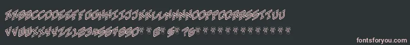 HokjesgeestCubeRight Font – Pink Fonts on Black Background