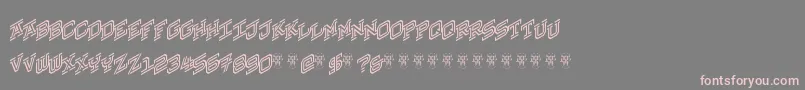 HokjesgeestCubeRight Font – Pink Fonts on Gray Background