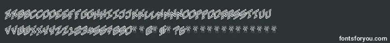 HokjesgeestCubeRight Font – White Fonts on Black Background