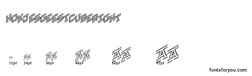 HokjesgeestCubeRight Font Sizes