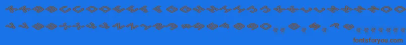HokjesgeestCubeTopCCW Font – Brown Fonts on Blue Background